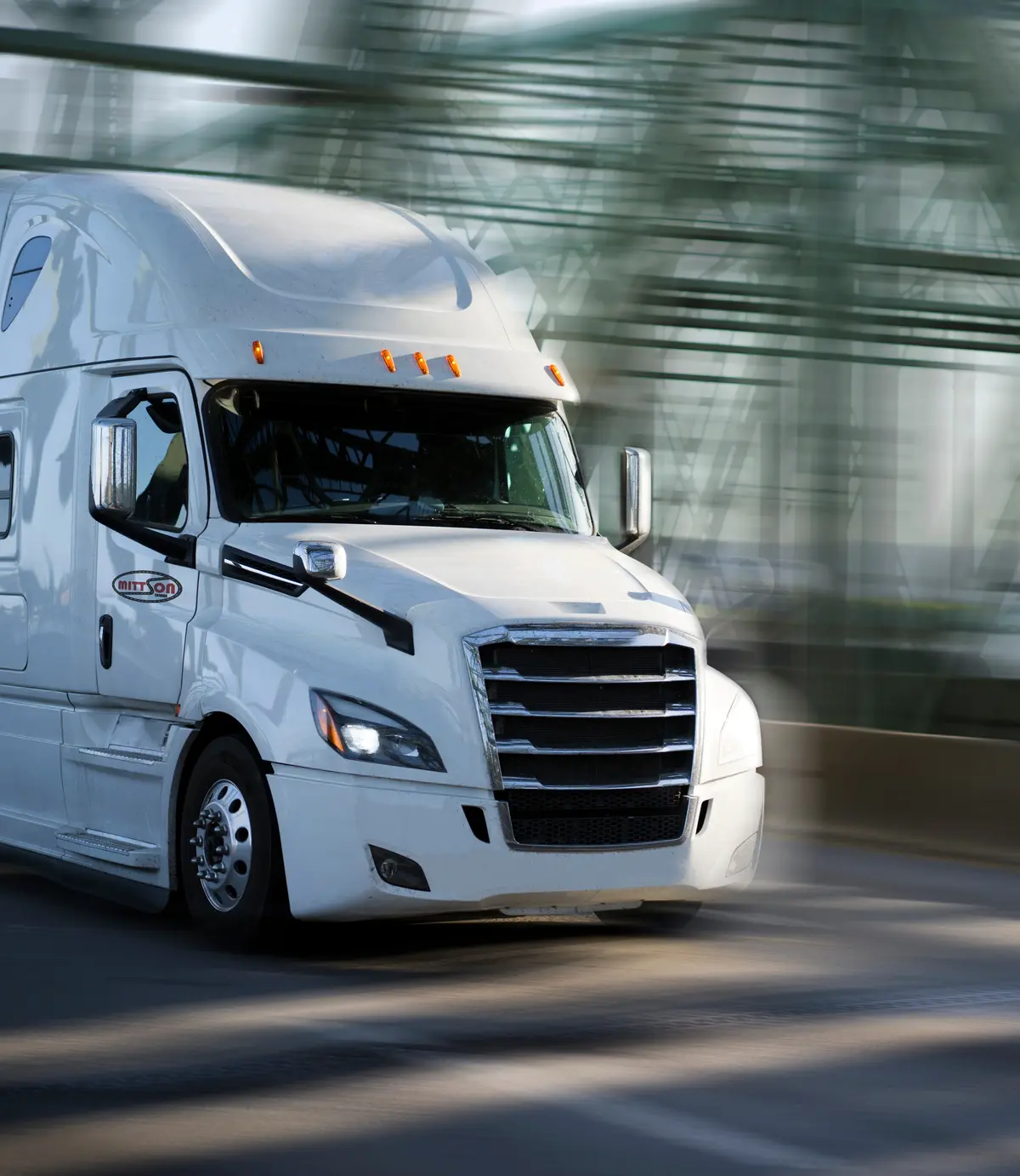 Mittson truck on highway